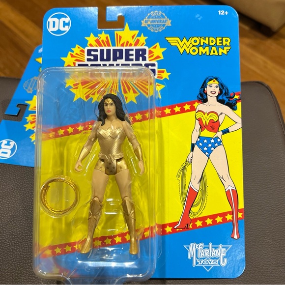 McFarlane DC Super Powers Wonder Woman 40th Anniversary Gold Chase - Picture 1 of 7